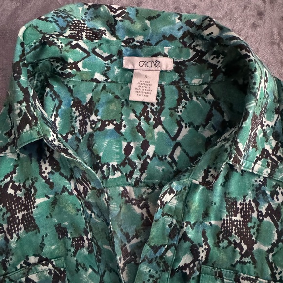 Vintage Cache 90s Silk Button Down blouse. S - Picture 3 of 7
